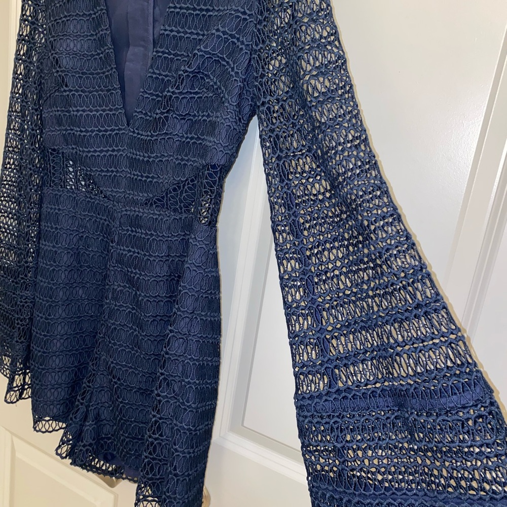 Keepsake All Night Romper in Navy - Picture 6 of 7